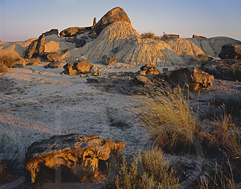 Dawn on a chaos of sandstone and clay