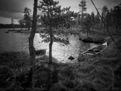 Canoe stop, lake Storjyltingen